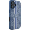 Guess 4G Printed Stripes MagSafe case for iPhone 16 - blue - (GUE004069-0)