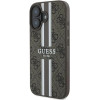 Guess 4G Printed Stripes MagSafe iPhone 16 Plus Case - Brown - (GUE003777-0)