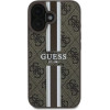 Guess 4G Printed Stripes MagSafe iPhone 16 Plus Case - Brown - (GUE003777-0)