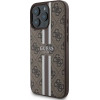Guess 4G Printed Stripes MagSafe Case for iPhone 16 Pro Max - Brown - (GUE003778-0)