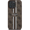 Guess 4G Printed Stripes MagSafe Case for iPhone 16 Pro Max - Brown - (GUE003778-0)