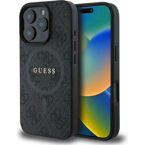 Guess 4G Ring Classic Logo MagSafe case for iPhone 16 Pro - black - (GUE003763-0)