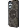 Guess 4G Round Patch Classic Logo MagSafe Case for Samsung Galaxy S25 Brown - (GUE004247-0)