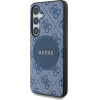 Guess 4G Round Patch Classic Logo MagSafe case for Samsung Galaxy S25 Plus blue - (GUE004343-0)