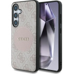 Guess 4G Round Patch Classic Logo MagSafe Case for Samsung Galaxy S25 Plus Pink - (GUE004253-0)
