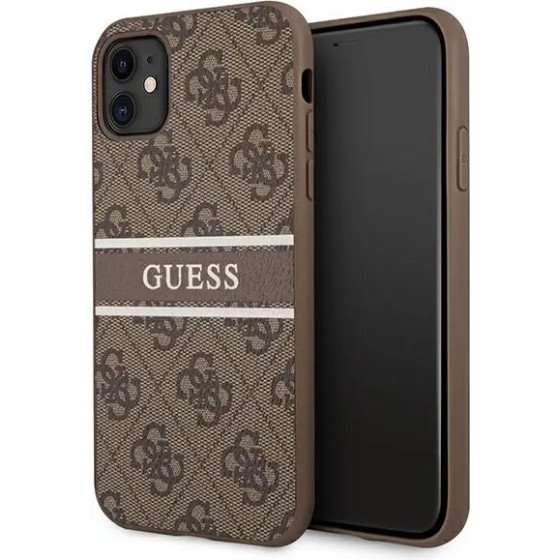 Guess 4G Stripe case for iPhone 11 / Xr 6.1 - brown - (GUE001240-0)
