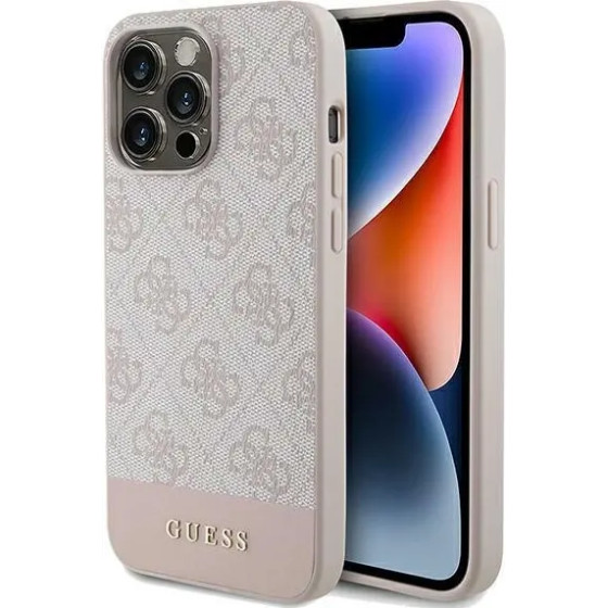 Guess 4G Stripe Collection case for iPhone 15 Pro Max - pink - (GUE003413-0)