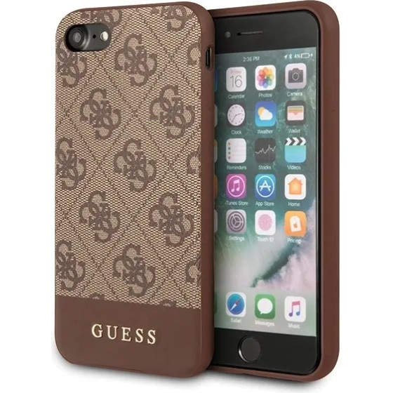 Guess 4G Stripe Collection case for iPhone 7 / 8 / SE 2020 / SE 2022 - brown - (GUE000760-0)