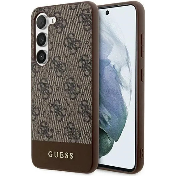 Guess 4G Stripe Collection case for Samsung Galaxy S24+ - brown - (GUE003539-0)