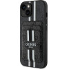 Guess 4G Stripes case with Magsafe wallet for iPhone 15 black - (GUE004461-0)