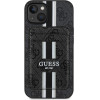 Guess 4G Stripes case with Magsafe wallet for iPhone 15 black - (GUE004461-0)