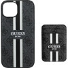Guess 4G Stripes case with Magsafe wallet for iPhone 15 black - (GUE004461-0)