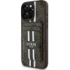 Guess 4G Stripes case with Magsafe wallet for iPhone 16 Pro Max brown - (GUE004459-0)