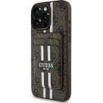 Guess 4G Stripes case with Magsafe wallet for iPhone 16 Pro Max brown - (GUE004459-0)