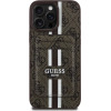 Guess 4G Stripes case with Magsafe wallet for iPhone 16 Pro Max brown - (GUE004459-0)