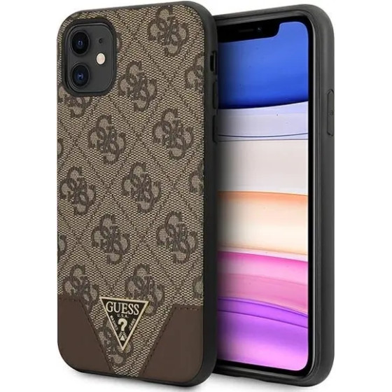 Guess 4G Triangle Collection case for iPhone 11 6.1 / Xr 6.1 - brown - (GUE001440-0)