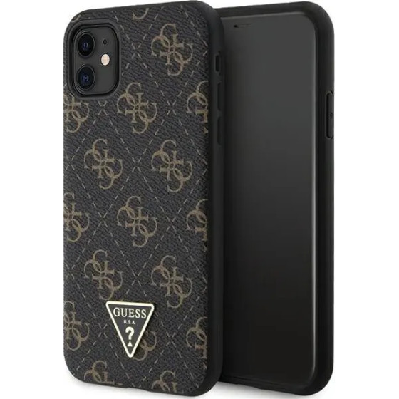 Guess 4G Triangle Metal Logo case for iPhone 11 / XR - black - (GUE003604-0)