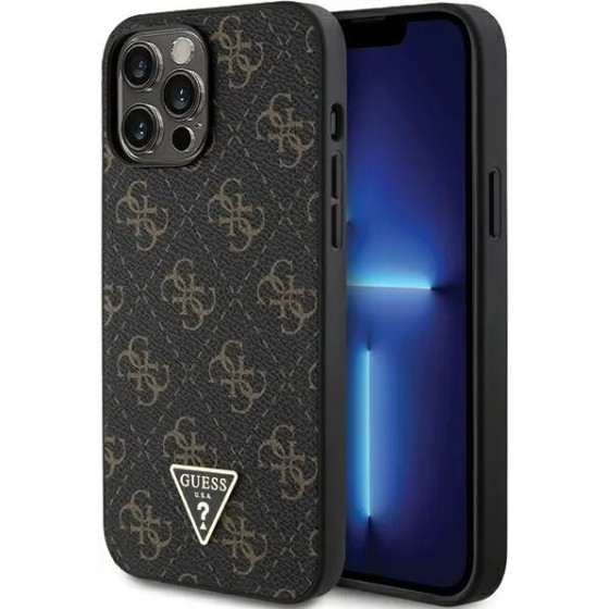 Guess 4G Triangle Metal Logo case for iPhone 14 Pro - black - (GUE003608-0)