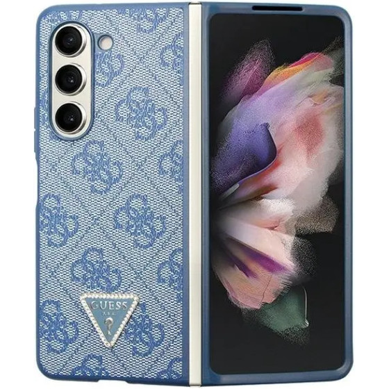 Guess 4G Triangle Strass Case for Samsung Galaxy Z Fold 5 - Blue - (GUE003057-0)