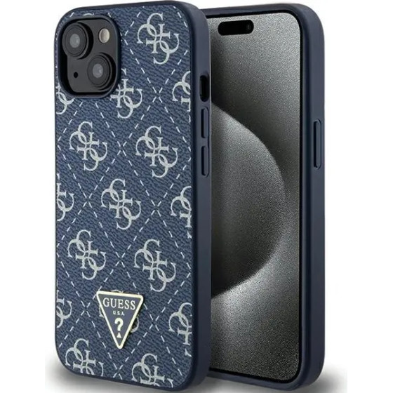 Guess 4G Triangle Metal Logo case for iPhone 15 Plus / 14 Plus - blue - (GUE003615-0)