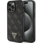 Guess 4G Triangle Metal Logo case for iPhone 15 Pro - black - (GUE003612-0)
