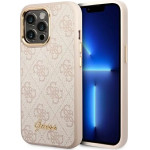 Guess 4G Vintage Gold Logo case for iPhone 14 Pro - pink - (GUE002312-0)