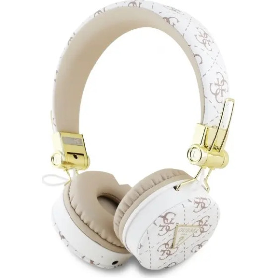 Guess Bluetooth ENC GUBH70E4PTMH on-ear headphones white 4G Triangle Round Shape - (GUE004179-0)