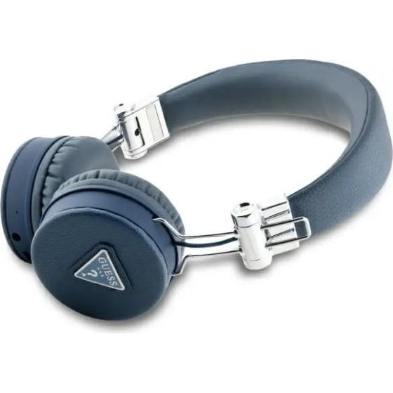 Guess Bluetooth ENC GUBH70PGTSPSB on-ear headphones blue/blue Grained Classic Round Shape - (GUE004176-0)