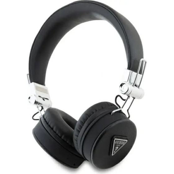 Guess Bluetooth ENC GUBH70PGTSPSK on-ear headphones black/black Grained Classic Round Shape - (GUE004174-0)