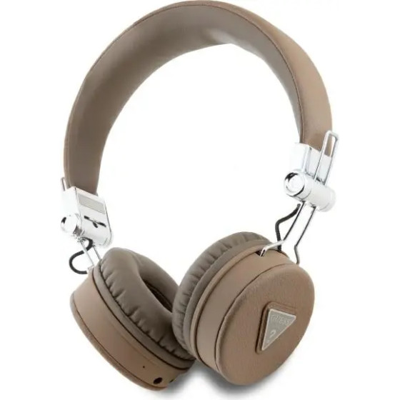 Guess Bluetooth ENC GUBH70PGTSPSW Brown Grained Classic Round Shape Headphones - (GUE004175-0)