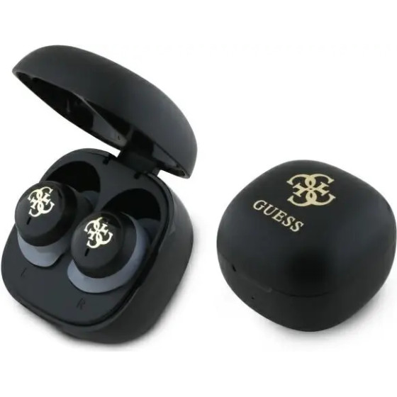 Guess Bluetooth headphones GUTWSJ144ESK TWS + docking station black/black Iridescent 4G Printed Logo - (GUE004187-0)