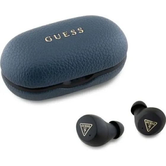 Guess Bluetooth headphones GUTWSPGTSPSB TWS + docking station blue/blue Grained Classic Logo - (GUE004183-0)