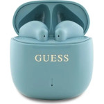 Guess Bluetooth headphones GUTWSJ14ESGQ TWS + docking station turquoise/turquoise Printed Classic Logo - (GUE004196-0)