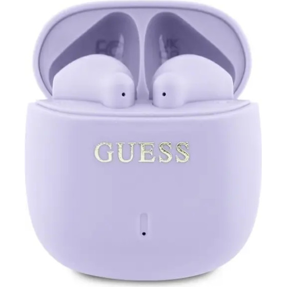 Guess Bluetooth headphones GUTWSJ14ESGU TWS + docking station purple/purple Printed Classic Logo - (GUE004191-0)