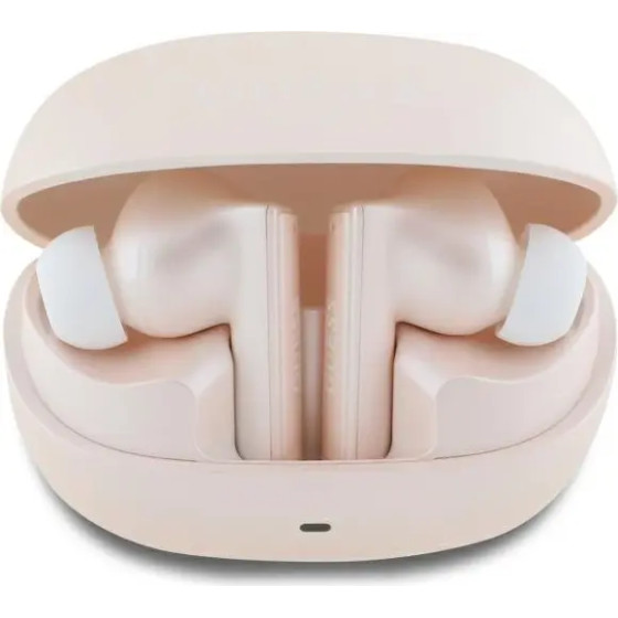Guess Bluetooth Headphones GUTWST88MCTGP TWS + Docking Station Pink Capsule Printed Logo - (GUE004160-0)