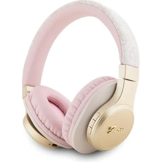 Guess Bluetooth on-ear headphones GUBH604GEMP pink/pink 4G Script - (GUE003330-0)