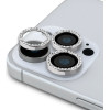 Guess BP Rhinestone 2in1 Screen Protector and Camera Lens Set for iPhone 16 Pro Max - Silver - (GUE004463-0)
