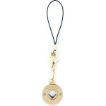 Guess case GUCPMHGLD Phone Strap Heart Diamond Charm with Rhinestones - (GUE002953-0)