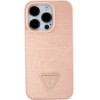 Guess Croco Triangle Metal Logo case for iPhone 15 Pro - pink - (GUE003114-0)