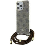 Guess Crossbody Cord 4G Print case for iPhone 15 Pro - brown - (GUE003389-0)