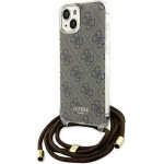 Guess Crossbody Cord 4G Print case for iPhone 15 / 14 / 13 - brown - (GUE003388-0)