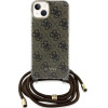 Guess Crossbody Cord 4G Print case for iPhone 15 / 14 / 13 - brown - (GUE003388-0)