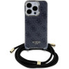 Guess Crossbody Cord 4G Print case for iPhone 15 Pro Max - black - (GUE003387-0)