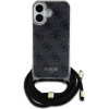 Guess Crossbody Cord 4G Print Case for iPhone 16 - Black - (GUE004131-0)