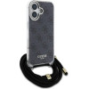 Guess Crossbody Cord 4G Print Case for iPhone 16 - Black - (GUE004131-0)