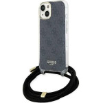 Guess Crossbody Cord 4G Print Case for iPhone 15/14/13 - Black - (GUE003385-0)