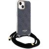 Guess Crossbody Cord 4G Print Case for iPhone 15/14/13 - Black - (GUE003385-0)