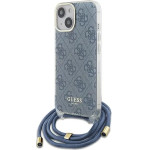 Guess Crossbody Cord 4G Print Case for iPhone 15/14/13 - Blue - (GUE003391-0)