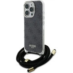 Guess Crossbody Cord 4G Print Case with Lanyard for iPhone 16 Pro - Black - (GUE004101-0)