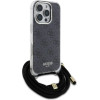 Guess Crossbody Cord 4G Print Case with Lanyard for iPhone 16 Pro - Black - (GUE004101-0)